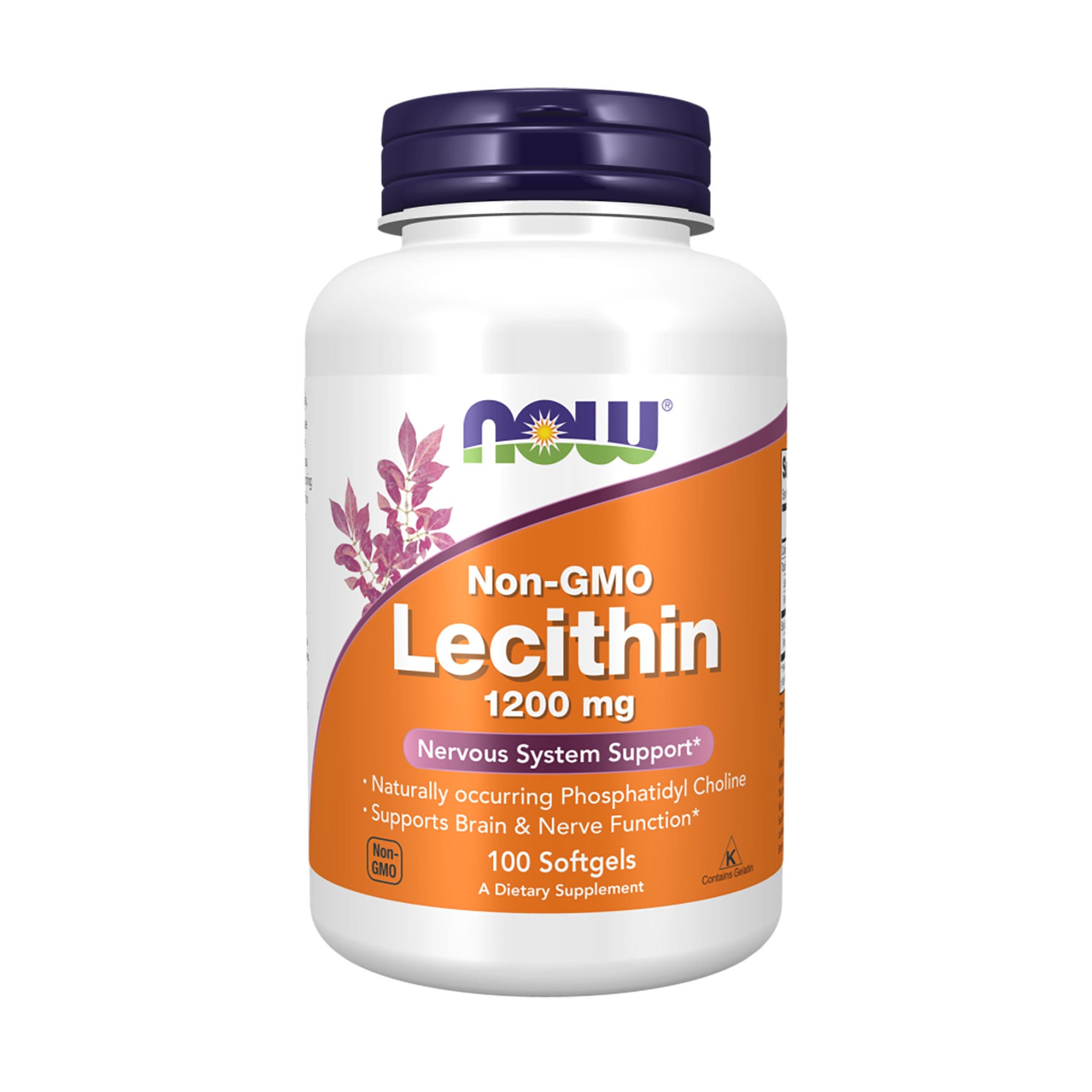 Лецитин NOW Foods Lecithin 1200 мг, 100 капсул